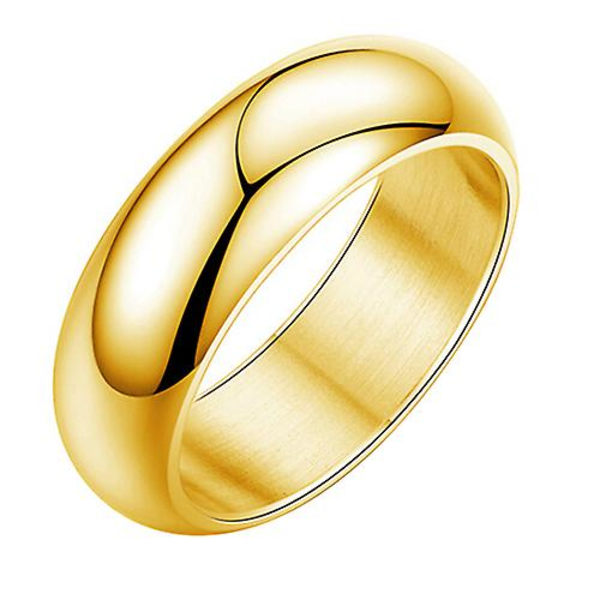 Herr och fru 6 mm titanstål vigselring ring fest smycken present oss 6-10 Golden US 7