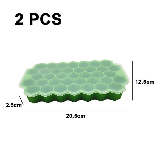 Ice Tray, Ice Tray For Making Hexagonal Ice, Includes 2 Trays