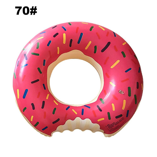 Donut Pool Float Uppblåsbar Donut Pool Ring Donut Badring För Strand Pool Red 70