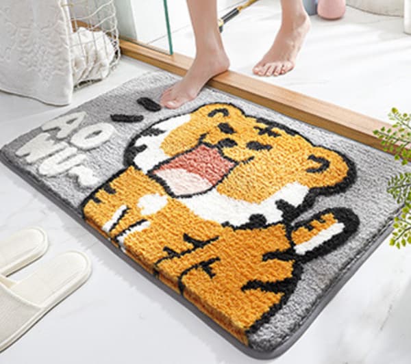 Oooo Tiger Cartoon Hjem Bad Gulvmatte 50*80cm,