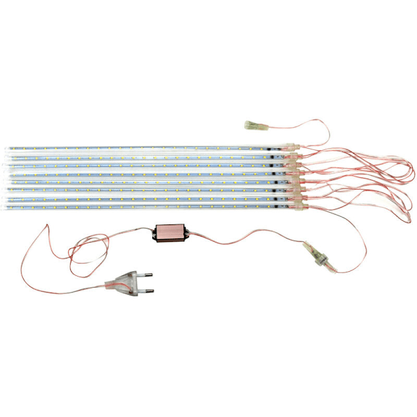 LED-regnbruser snefald juletræ lys B