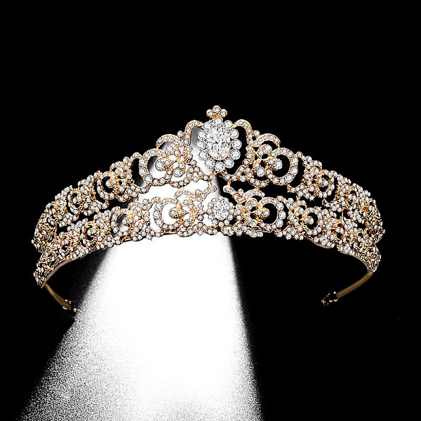 Brudekrone Hodeplagg For Kvinner Bryllup Bursdag Hodepynt Rhinestones Inlagt Retro Luksus Hår Silver