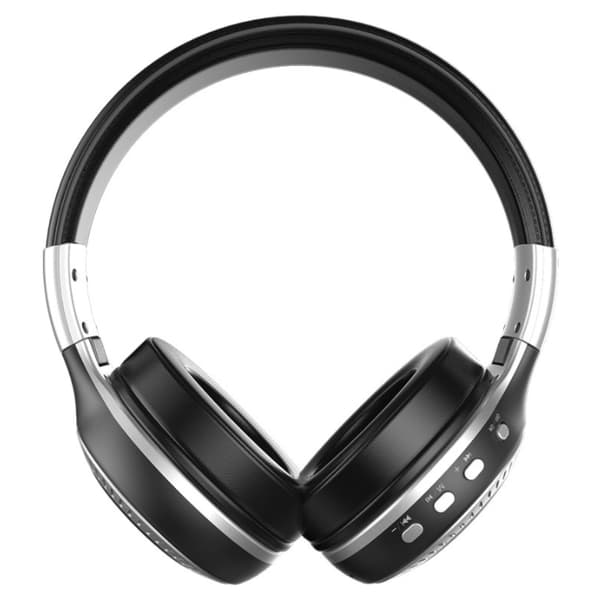 Hovedmonteret trådløst Bluetooth-headset, kort computer mobiltelefon gaming headset (sort og sølv)