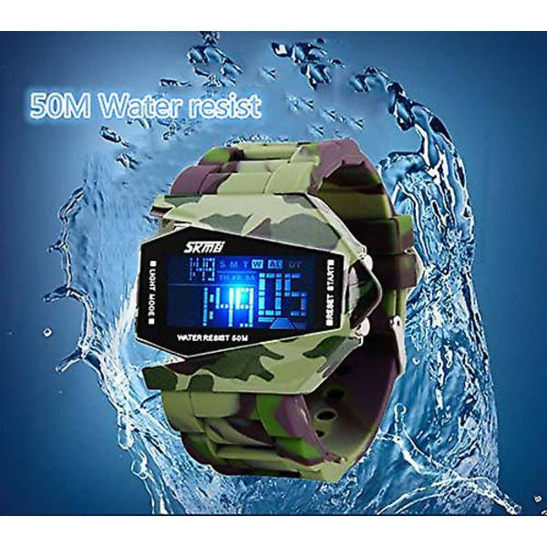 Led Military Cool Vedenpitävä Luminen Graafinen Suunnittelu Pojille Ja Tytöille Digitaalinen Kello