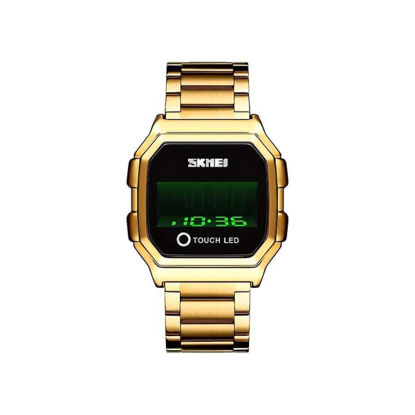 Herrar 1650 Led Digital Sport Militär Touch Screen Vattentät Klocka - 42 Mm - Guld