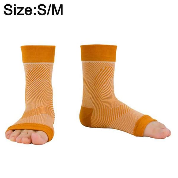 Ankelstöd, Elastiskt Yoga- och Träningstryckärm, Tryckfotärm Brown A Pair S M