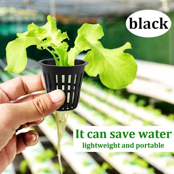 Hydroponiske Kurve 50 stk. (25 sorte, 25 hvide) Hydroponisk plastik