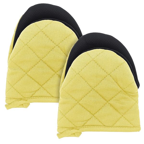 2-pack Mini Värmebeständiga Ugnsvantar, Halksäkra Grytlappar för