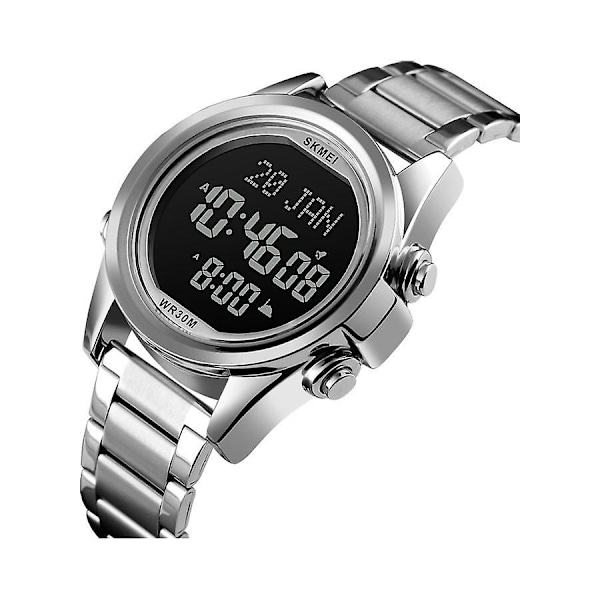 Herrar Digital Klocka - 44 Mm - Silver