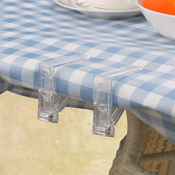 Genomskinlig bordsduksklämma Hållare Användbar Hållbar Tygklämmor Bekväma Bordsduksklämmor För Picknickfest Hem Bbq Bröllop