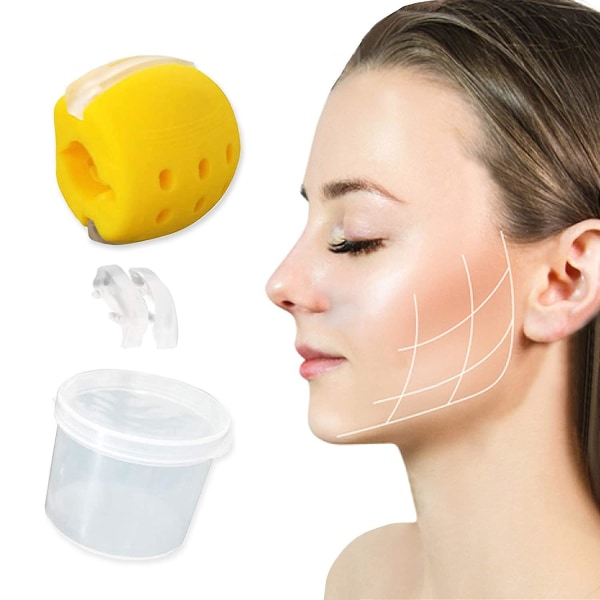 Träningsboll för ansiktsmuskler Tuggkäkar (modell 01-gul),