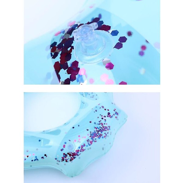 Glitter Badring För Pool Strand Sjö Glitter Pool Uppblåsbar Badring Glitter Badring För Barn Glitter$snäckskal Pool Flyte, Sommar Kul Uppblåsbar