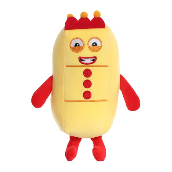 Plush Leksaker med Block, Nummer 1-10, Anime-Nummer-Plush Leksaker Yellow