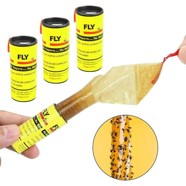 Flugfälla Papper Flugdödare Inuti Ut Använd Flugor, Myggor och Andra Flygande Insekter (40 Rullar)