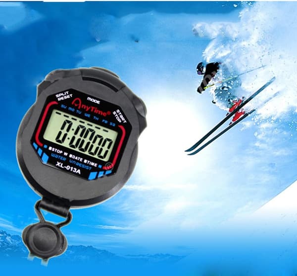 Digital Profesjonell Bærbar LCD Stoppeklokke Sport Kronograf Timer