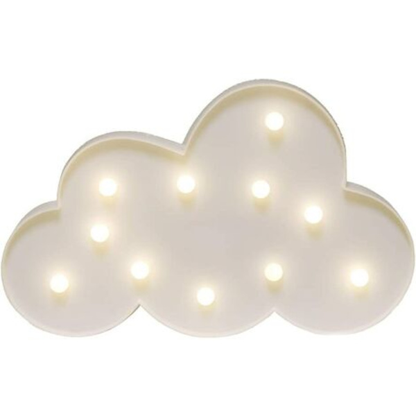 Batteridrevet LED Sky Natlampe til Piger - Festartikler (Hvid)