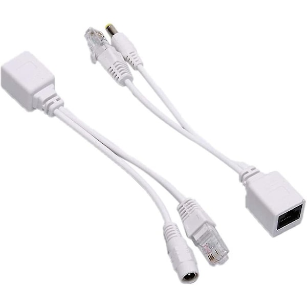 2 stk. Passiv Poe Injektor og Splitter Kit DC Strømadapter Stik