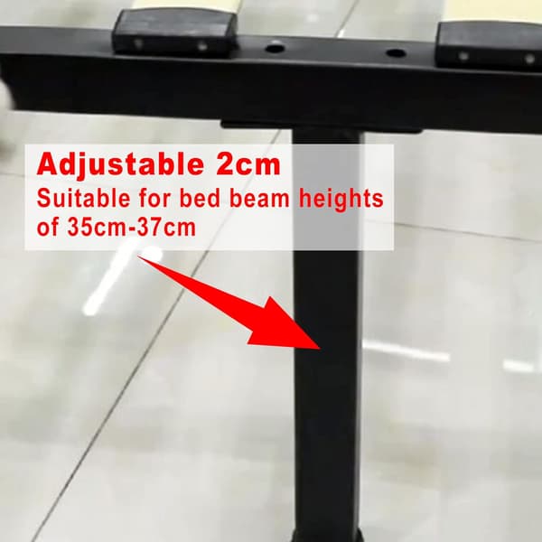 1 stk (Sort, 35 cm) Justerbare Sengben, Metal Møbelstøtte