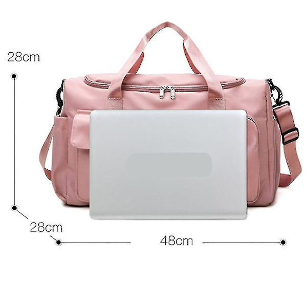 Gym Bag Tørr og Våt Separasjon Sports Fritids Bag purple