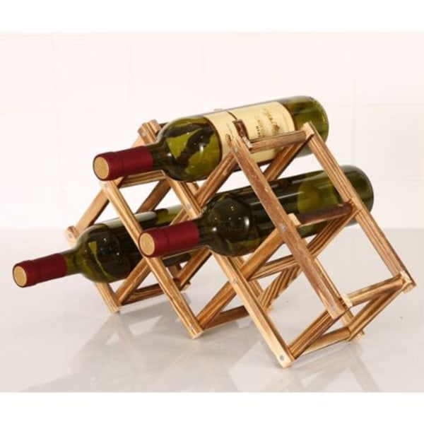 Wooden wine rack creative pine wood wine rack folding wooden wine rack ornaments multi-bottle ornaments 2pcs three bottl