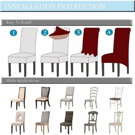 Stor Stretch Jacquard Spisestoltrekk (Beige1, 2 stk)