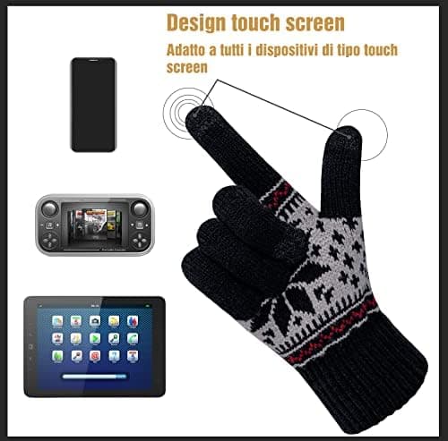 2 Par Damhandskar Vinter Varma Touchscreen-Handskar Mjuka