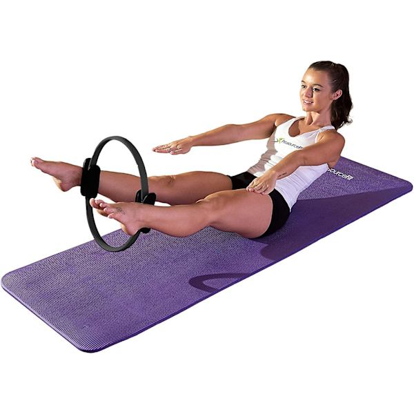 Pilates-vastusrengas 14 tuuman kaksoiskahvoilla lihasten kiinteyttämiseen ja kuntoiluun