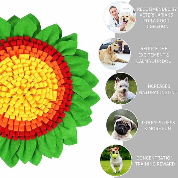 Hund Snusemåtte, Hundetræningsmåtter Hundepuslespil Legetøj Rovdyrmåtte Langsom Foderlegetøj Hund Snusemåtte Foldbar Tæppe (55
