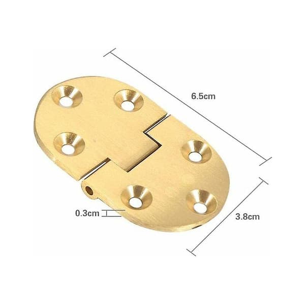 2 stk. Solid Butler Hengsel Rund Kant 2-1/2\"x1-1/2\" Satengfinish med Skruer for Sammenleggbart Bord