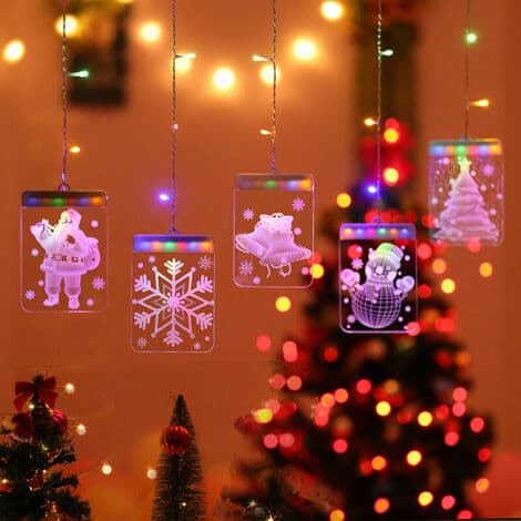 LED julelys, eventyrlys, lyslenker, julebelysning innendørs, utendørs dekorasjon LYCXAMES