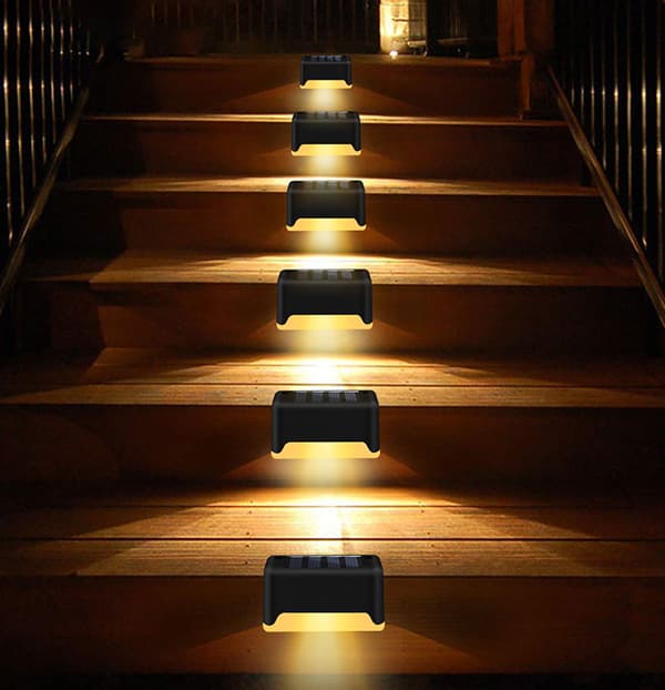 Solar Walk Light Maiseman Seinäkoristeeseen, Musta (6kpl Lämmin Valo)