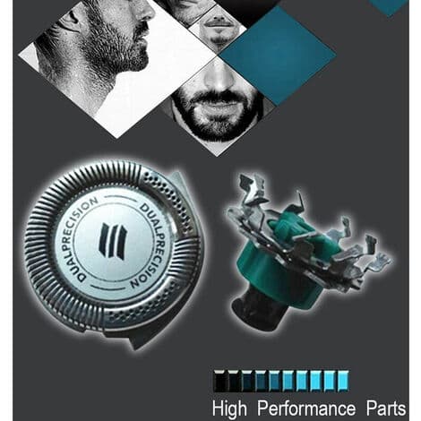Ersättningshuvuden för rakapparat, 3-pack, för Philips RQ11 Dual Precision, 3-pack, Modell: 3-pack