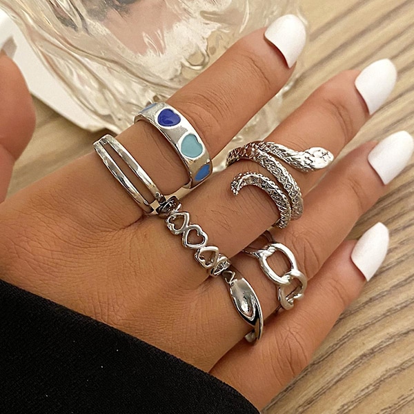 Ringset Färgglad Sommarmode Smycken B2488 SJZ222