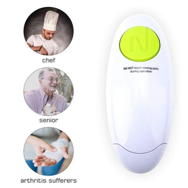 1 stycke (Grön) Elektrisk burköppnare, En-touch burköppnare,