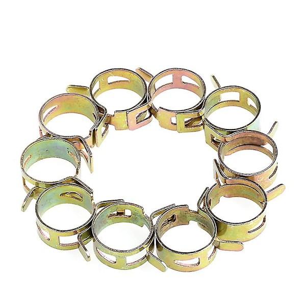 10 stk. 5-22 mm Fjederklips Brændstofledning Slange Vandrør Rørklemmer Fastgørelse Inner diameter 20mm