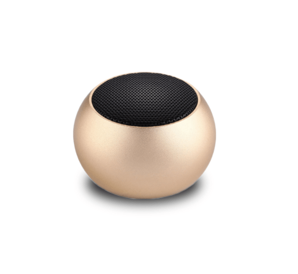 Trådlös bluetooth-högtalare, mini metall bärbar utomhus bluetooth-högtalare (guld),