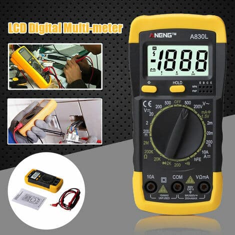 Digital LCD Multimeter, DC Tester Multimeter