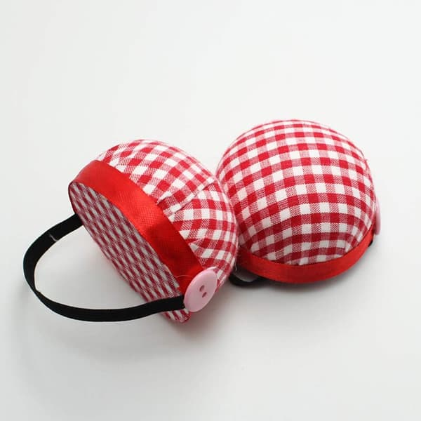 Punainen - DIY Ranne Neulasetti Ommel Neulapussi Helmenkäsittely DIY