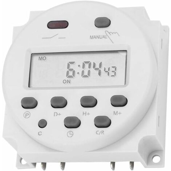 110V Timer Switch Digital Elektronisk LCD Tidrelæ Switch Programmerbar LCD Digital Mikrocomputer Mini Kontrol Strøm Tim