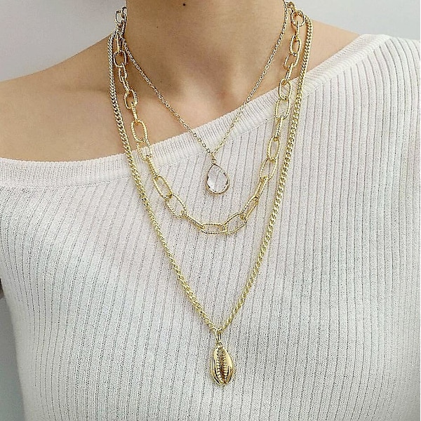 Halsband Måne Mode Smycken B1895 N2003-12
