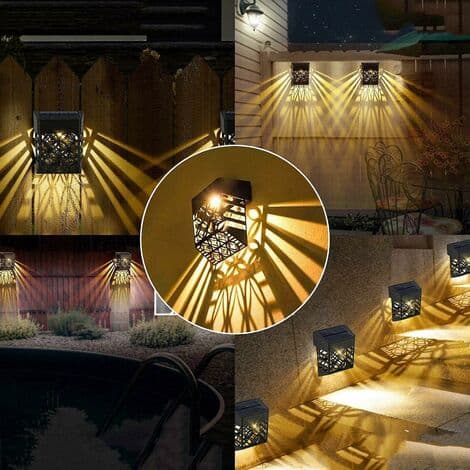 Solcellelampe, Solcellehavelampe, Udendørs havelampe 4 stk.