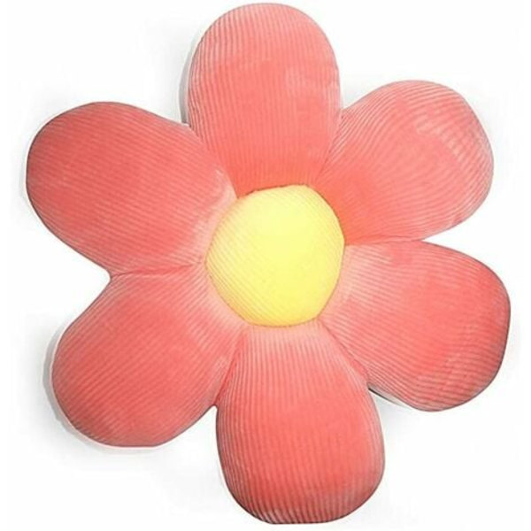 Blomst Pude Plys Pude, Kawaii Blomst Formet Pude, Blomst Formet Dekorativ Pude til Stol Sofa Gulv, Pink Tusindfryd