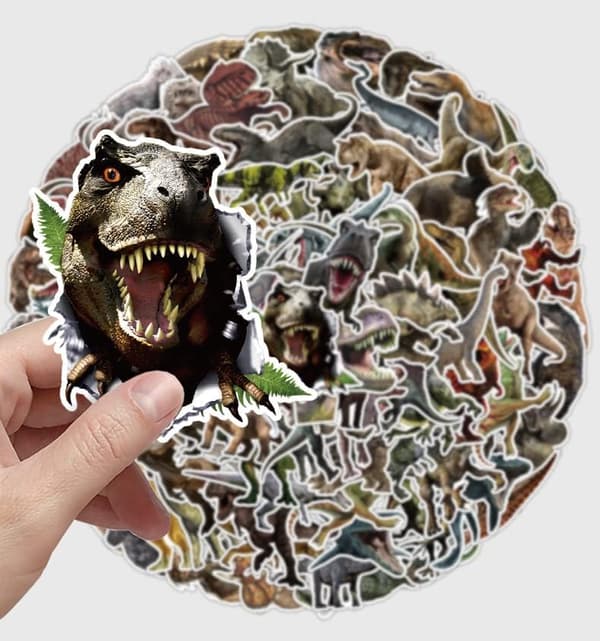 Dinosauriedekaler 100 st Cool Estetiska Dekaler för Vatten