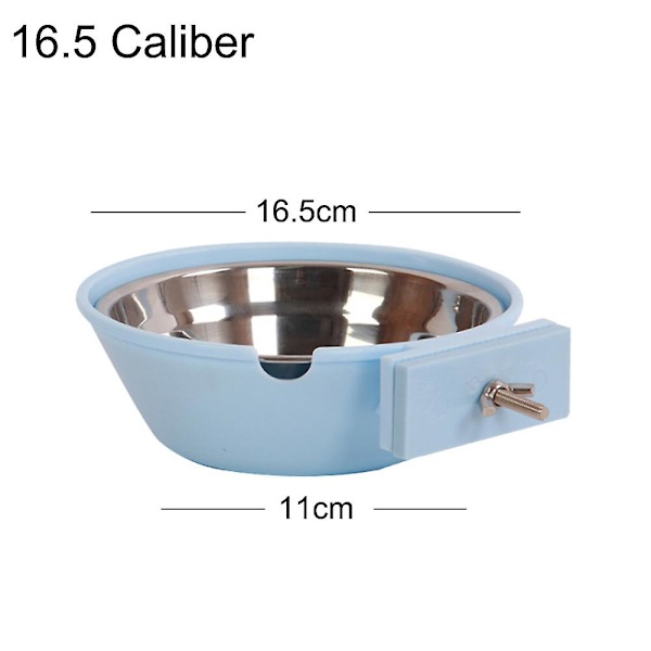 Hängbar Djurskål i Rostfritt Stål Light Blue 16.5 Caliber