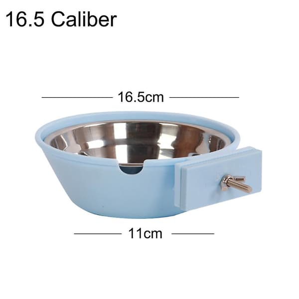 Hengende dyrematskål i rustfritt stål Light Blue 16.5 Caliber