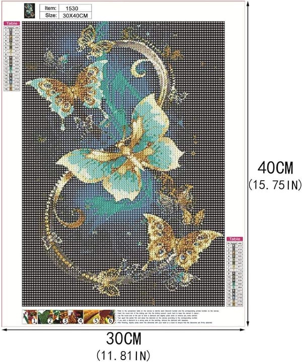 DIY 5D Diamantmålning, 2 Delar Korsstygn Kit Broderi