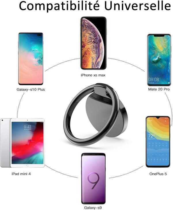 [1-pack] Metallring Telefonringhållare för iPhone 11 Pro/Max/XR,