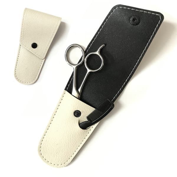 Sorte ekstra skarpe negleklipper med buet blad og etui - til