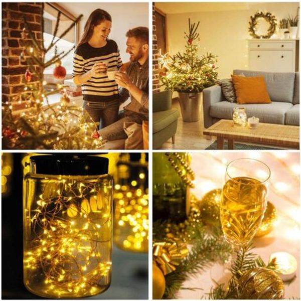 Fairy Lights [4-pack], Mini Batteridrivna Fairy Lights 5m 50 LED Inomhus och Utomhus Dekorationsbelysning för Sovrum Jul