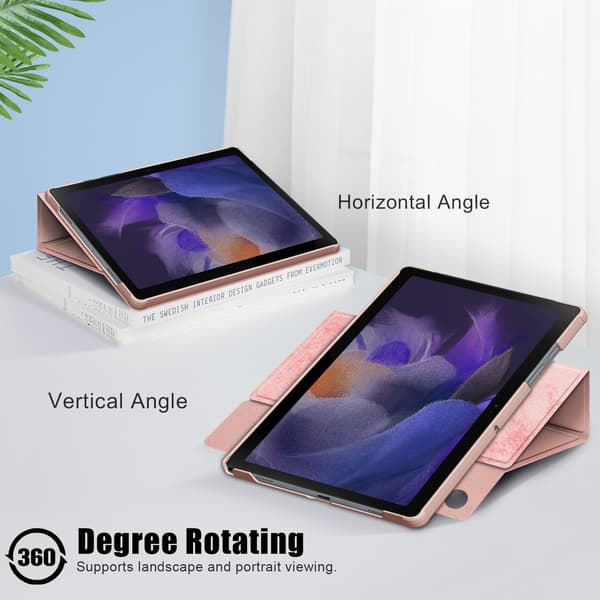 1 stk. rosa Egnet for Samsung Tab A7 Lite T220 flatt deksel